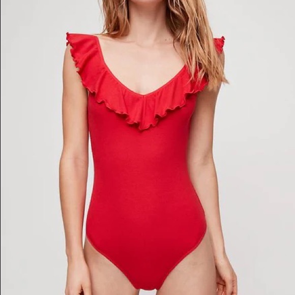 Aritzia Wilfred Danette Bodysuit - Red BNWT (Swimsuit) - Picture 8 of 8
